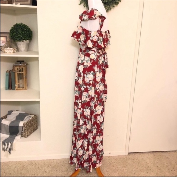 Privacy Please revolve petro floral maxi dress red white size XS - Picture 3 of 8